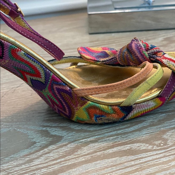 Missioni Multi-Color chevron bow sandals - Picture 7 of 14